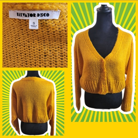 YELLOW ELEVATOR DISCO SWEATER - Picture 3 of 3